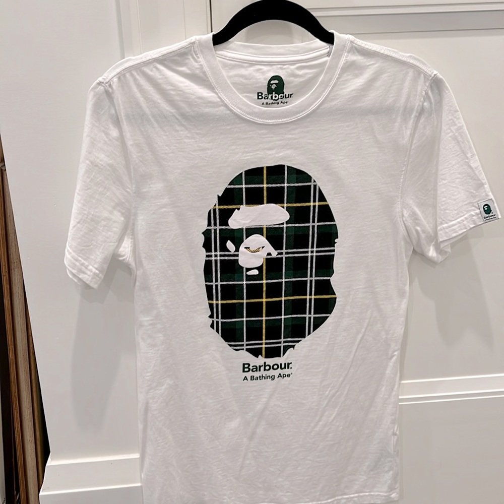 A Bathing Ape x Barbour Mens Tee (Sm)